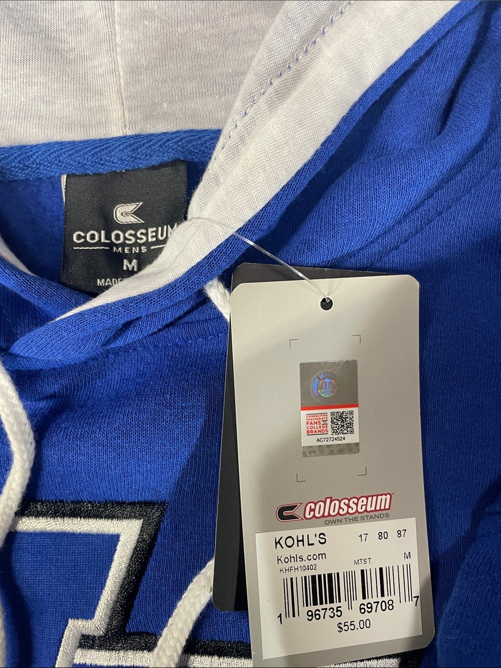 MTSU Blue Hooded Sweatshirt - Men's Pullover Hoodie Relaxed Fit Size M NEW! - Picture 4 of 4